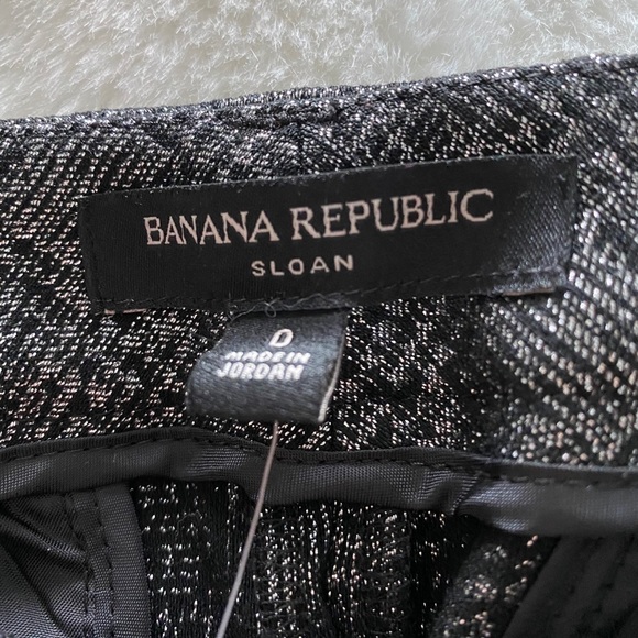 BANANA REPUBLIC NEW Grey Metallic Sloan Pant - Picture 4 of 5